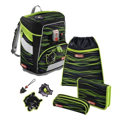 Školní aktovka SPACE pro prvňáčky - 5-dílný set, Step by Step Wild Cat Chiko, certifikát AGR