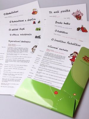 Scénáře k pohádkovým sadám maňásků