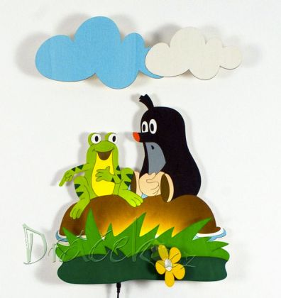 Nástěnná LED lampička Krtek a žába