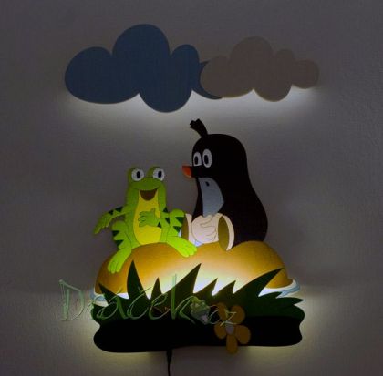 Nástěnná LED lampička Krtek a žába