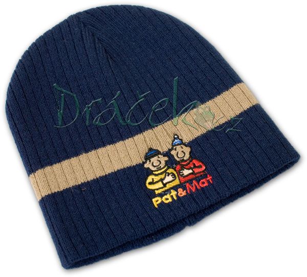Zimní čepice Pat a Mat dětská hladká