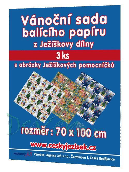 Vánoční balící papír Český Ježíšek