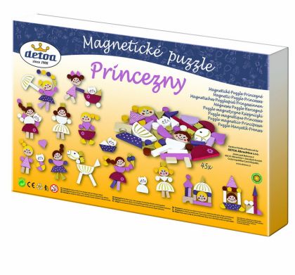 Detoa, magnetické puzzle Princezny v krabici 33x23x3,5cm