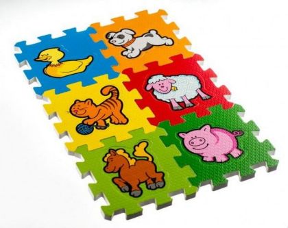 Teddies Pěnové puzzle Kostka Moje první zvířátka