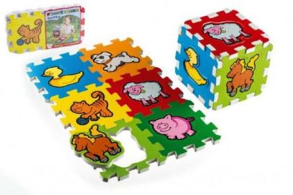 Teddies Pěnové puzzle Kostka Moje první zvířátka