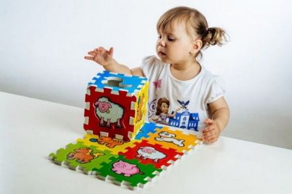 Teddies Pěnové puzzle Kostka Moje první zvířátka