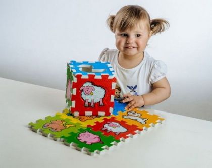 Teddies Pěnové puzzle Kostka Moje první zvířátka