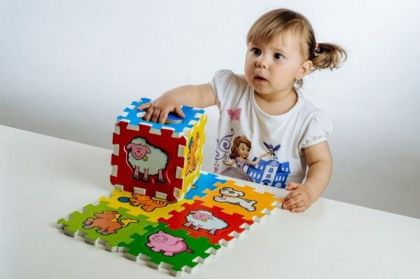 Teddies Pěnové puzzle Kostka Moje první zvířátka