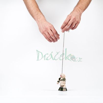 Loutka - babička Anežka s vodícími šňůrkami