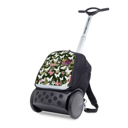 Školní a cestovní batoh na kolečkách Nikidom Roller UP Butterfly camo (19l)