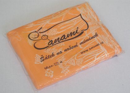 Šátek na nošení miminek a dětí ŠaNaMi - Obilí 5m + DVD s návody zdarma