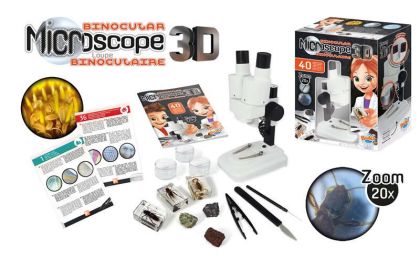 BUKI Mikroskop STEREO 3D s 40ti experimenty