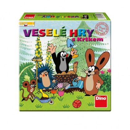 Veselé hry s Krtkem společenská hra v krabici 30x30x7cm