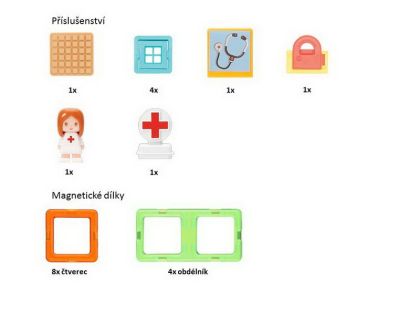 Stavebnice Magformers - Městečko Nemocnice