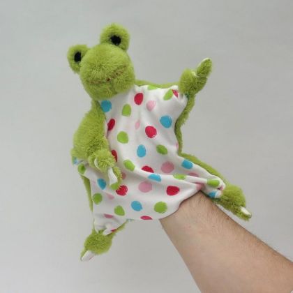 Žabka 31cm, uzlík.maňásek