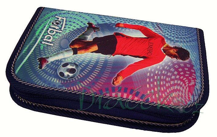 Plněné školní pouzdro EMIPO s klopou 01 Elegant Fotbal
