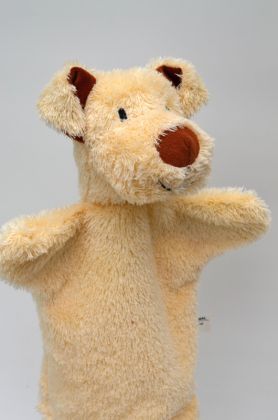 Maňásek Pejsek béžový s malýma nohama