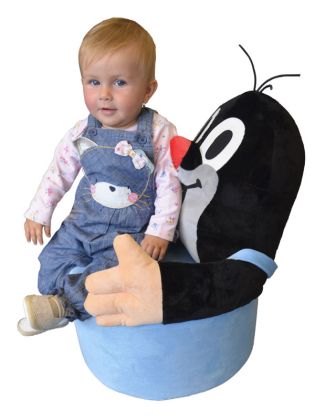 Moravská ústředna, Plyšová sedačka Krtek, mluvící