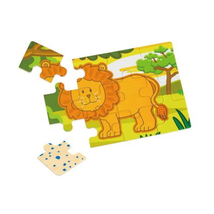 VIGA, Dřevěné puzzle - džungle