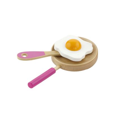 VIGA, Dřevěná sada nádobí - růžová