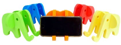 Pěnový stojánek na mobil - Slon oranžový