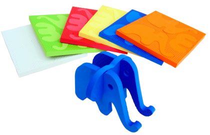 Pěnový stojánek na mobil - Slon oranžový