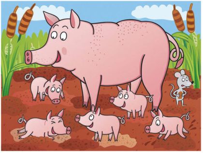 Dino, Kostky domácí zvířátka 12ks