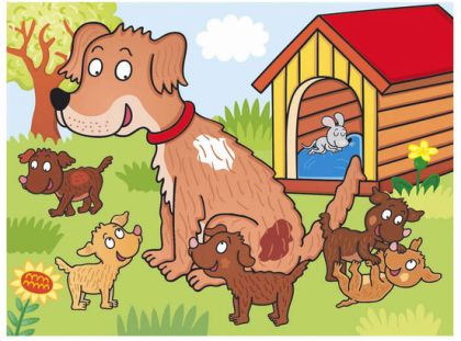 Dino, Kostky domácí zvířátka 12ks