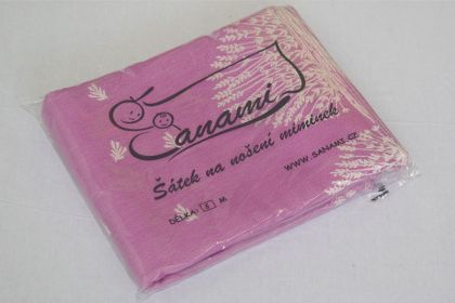 Šátek na nošení miminek a dětí ŠaNaMi - Levandule 5m + DVD s návody zdarma
