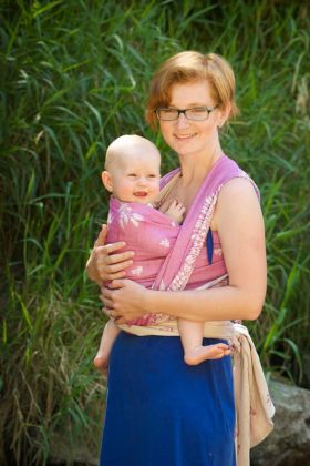 Šátek na nošení miminek a dětí ŠaNaMi - Levandule 5m + DVD s návody zdarma