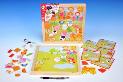 Classic World, Magnetická tabulka dřevo, oboustranná