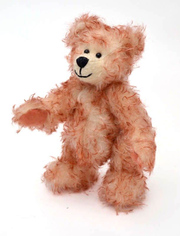 Medvěd 20cm kloub.bílo-rezavý