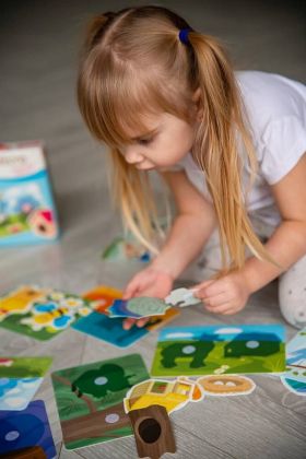 PEXI Velcro skládačky - Kdo kde bydlí ?