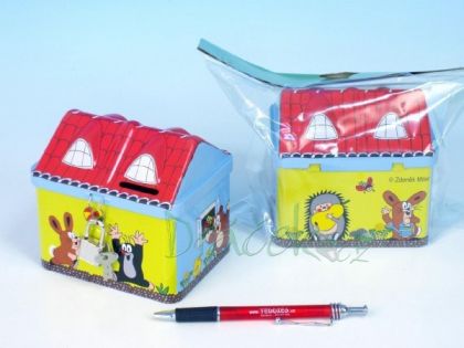 Kovová pokladnička Krteček