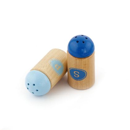 VIGA, Dřevěná sada nádobí - modrá