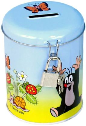 Pokladnička Krtek plech modrá