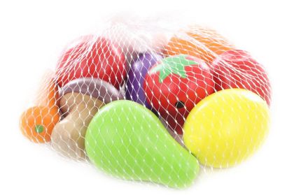 VIGA, Dřevěné ovoce a zelenina v síťce