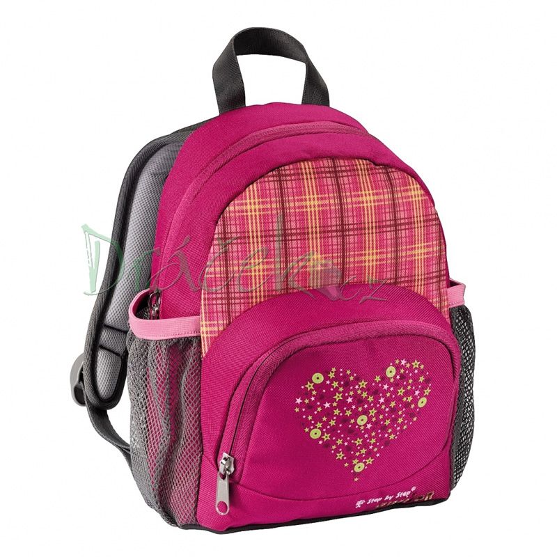 Dětský batoh Hama Step by Step JUNIOR Little Dressy - růžové srdíčko