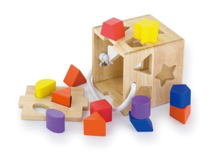 VIGA, Dřevěná vkládačka kostka