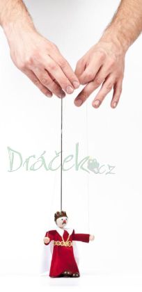 Loutka - král Ferdinand s vodícími šňůrkami