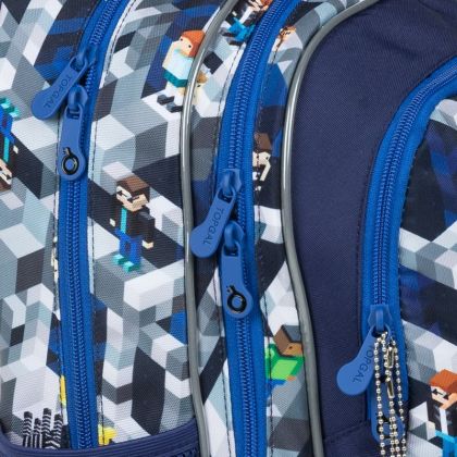 Školní batoh Topgal ELLY 19014 B Minecraft modrý