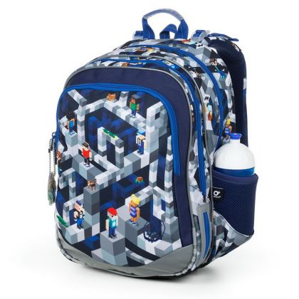 Školní batoh Topgal ELLY 19014 B Minecraft modrý