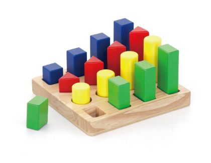 VIGA, Dřevěné vkládačka - barvy a tvary