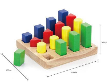 VIGA, Dřevěné vkládačka - barvy a tvary