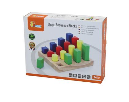 VIGA, Dřevěné vkládačka - barvy a tvary