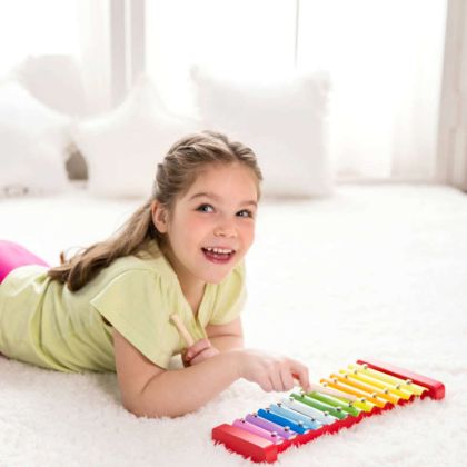 Xylofon dřevo/kov 36cm v krabici