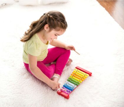 Xylofon dřevo/kov 36cm v krabici