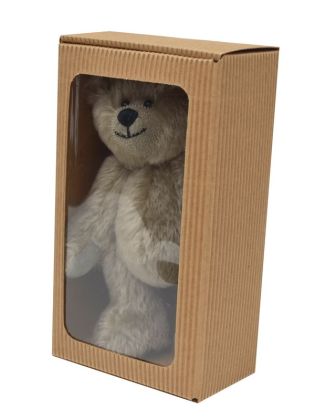 Medvěd 20cm kloub.šedý-kr.vlas