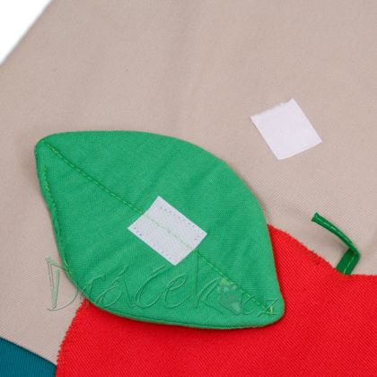 Rohový kapsář za postel Ježek modrý 300cm