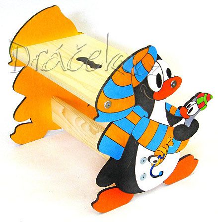 Stolička Tučňák modrá